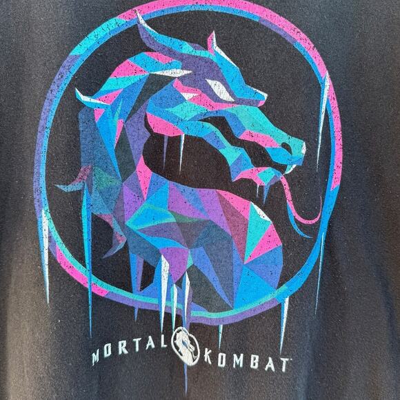 Mortal Kombat Video game blue and purple black shirt Size LARGE - Picture 2 of 4